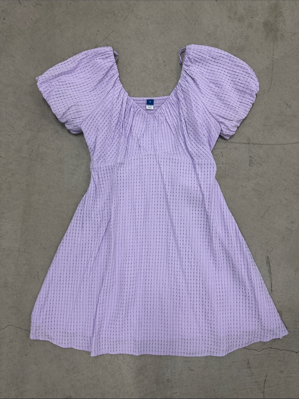 Lavender Flutter-Sleeve Mini Swing Dress